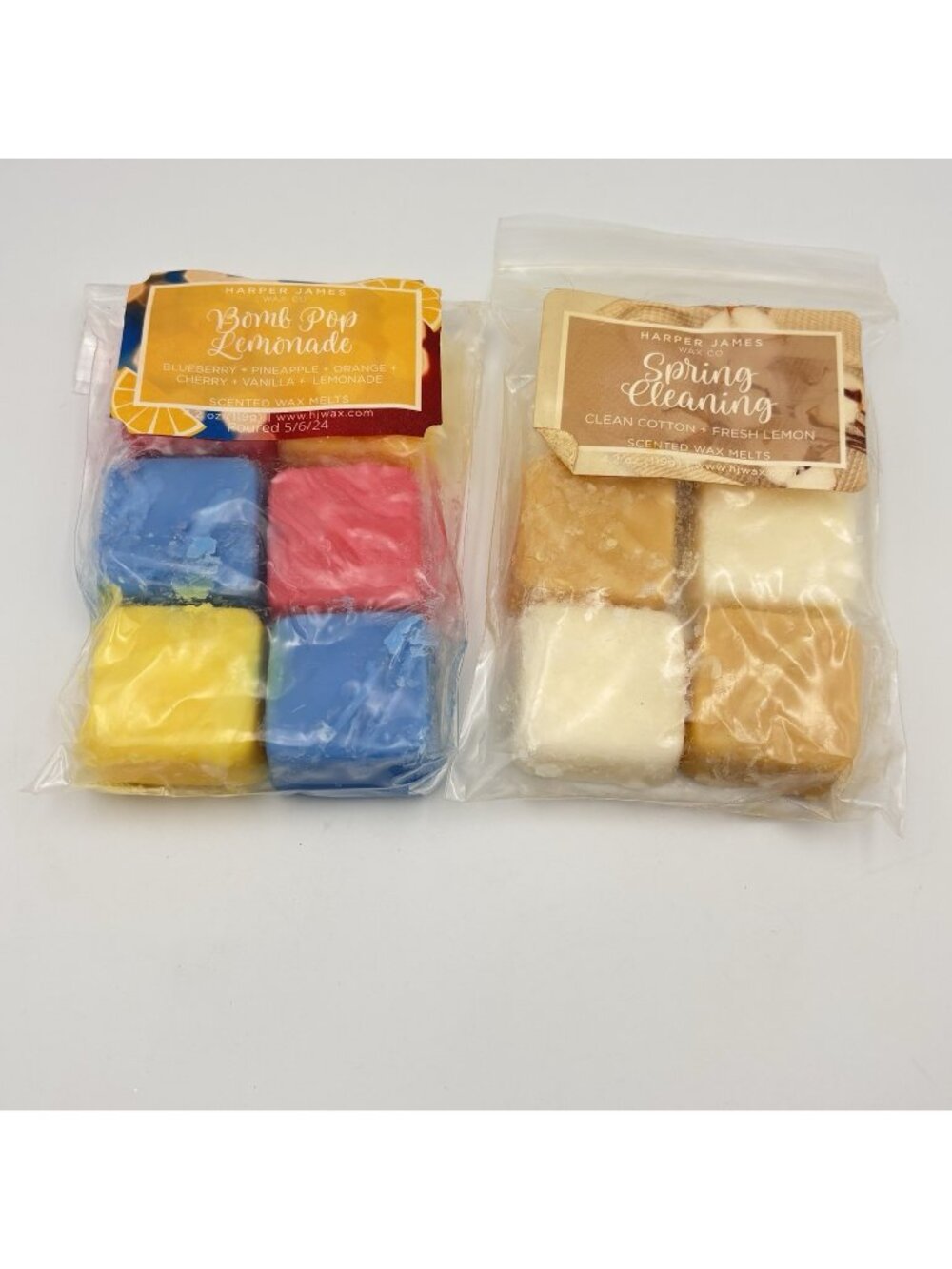 Harper James Vendor Wax Melts Two 4.2 oz Packs Summer Spring Scents Cubes Clean